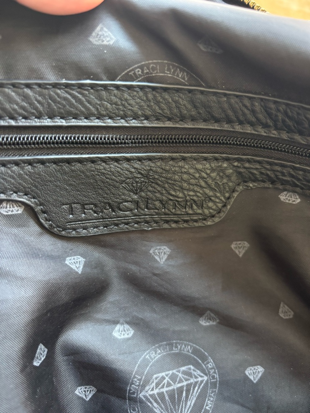 Traci Lynn Black Studded Vegan Leather Backpack - Picture 7 of 13